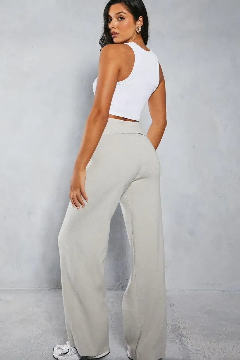 Premium Soft Knit Folded Waist Trousers