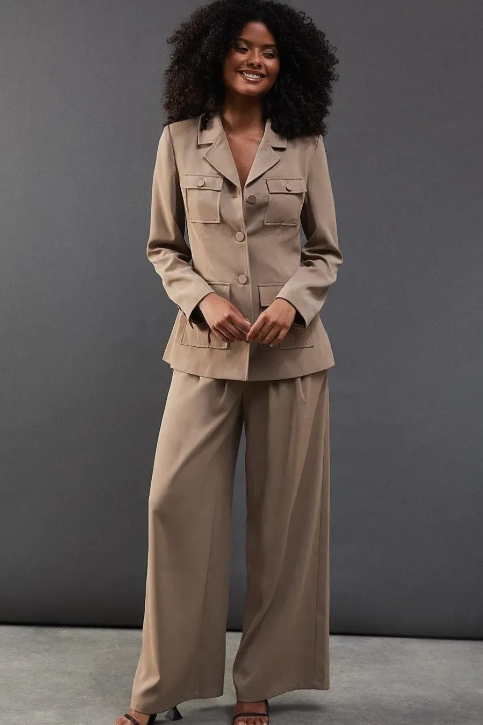 Premium Super Wide Leg Fluid Trousers