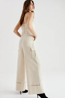 Premium Tailored Cargo Wide Leg Jumpsuit