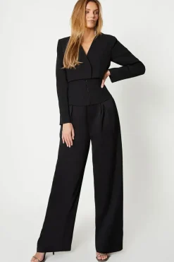 Premium Tailored Corset Peplum Blazer