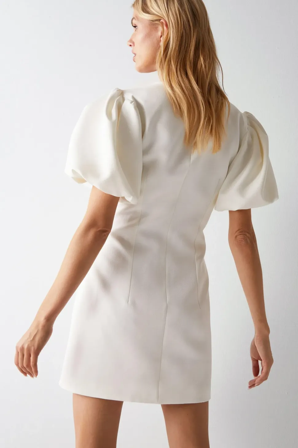 Premium Tailored Wrap Over Mini Dress