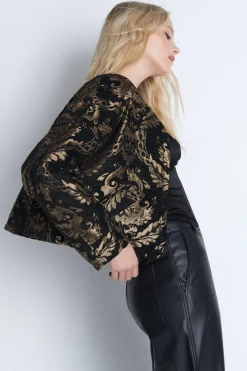 Premium Vintage Look Jacquard Coat