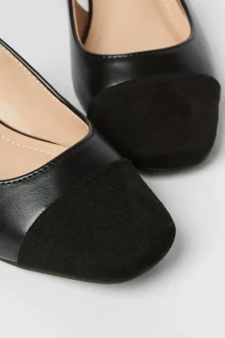 Principles: Clementine Square Toecap Low Block Heel Courts