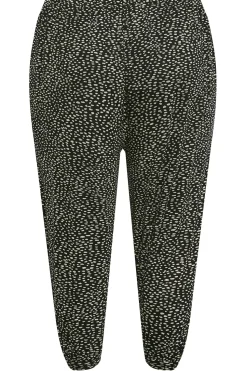 Print Cropped Harem Joggers