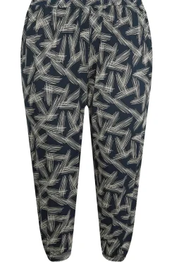 Print Cropped Harem Joggers