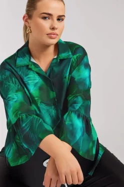Printed Bell Sleeve Shirt