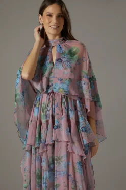 Printed Chiffon Boho Maxi Dress