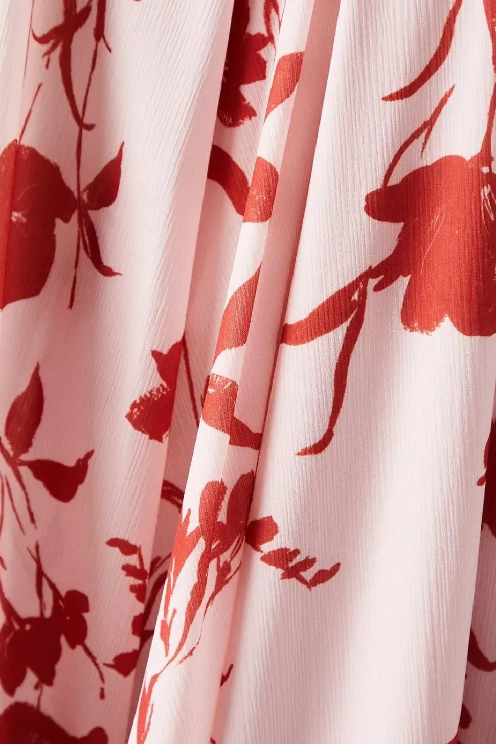 Printed Chiffon High Neck Trapeze Maxi Dress