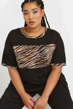 Printed Colourblock Top