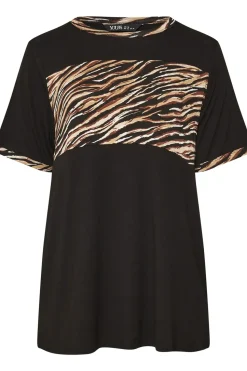 Printed Colourblock Top