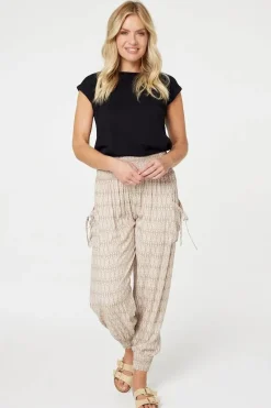 Printed Elasticated Harem Pants