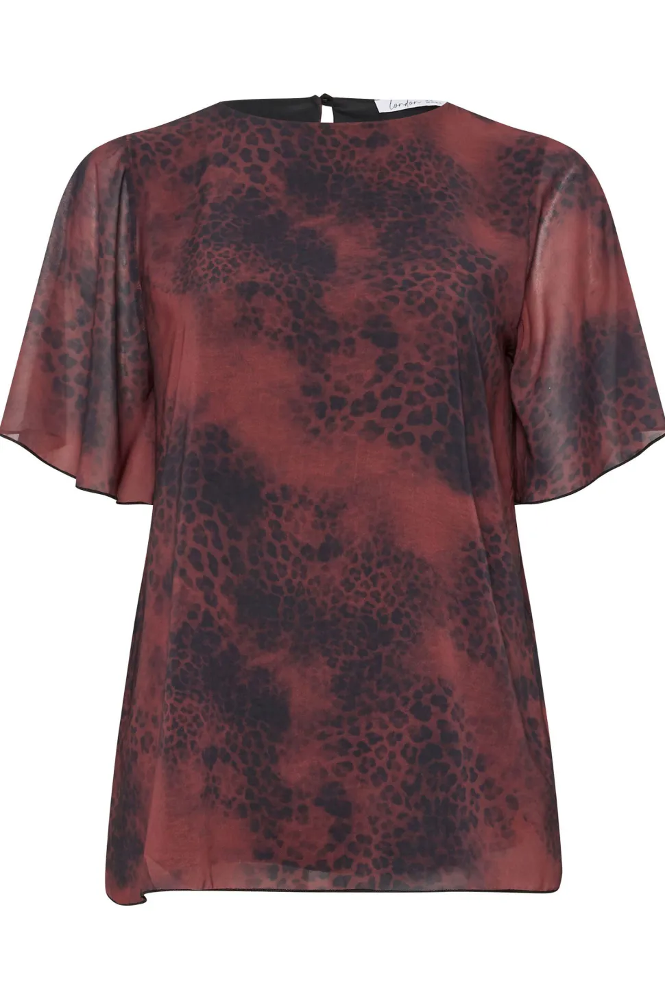 Printed Flutter Sleeve Blouse