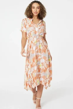 Printed Front Pocket Shirt Dress