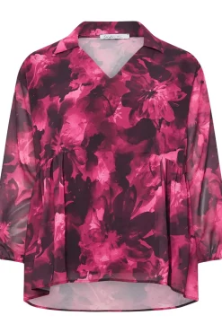 Printed Gathered Side Shirt