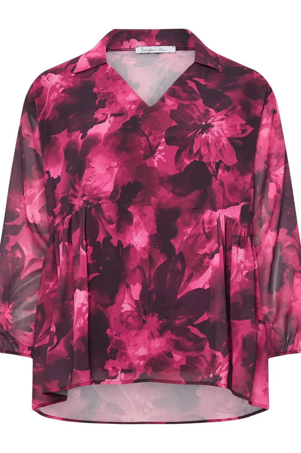 Printed Gathered Side Shirt