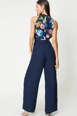 Printed Georgette Top Jumpsuit