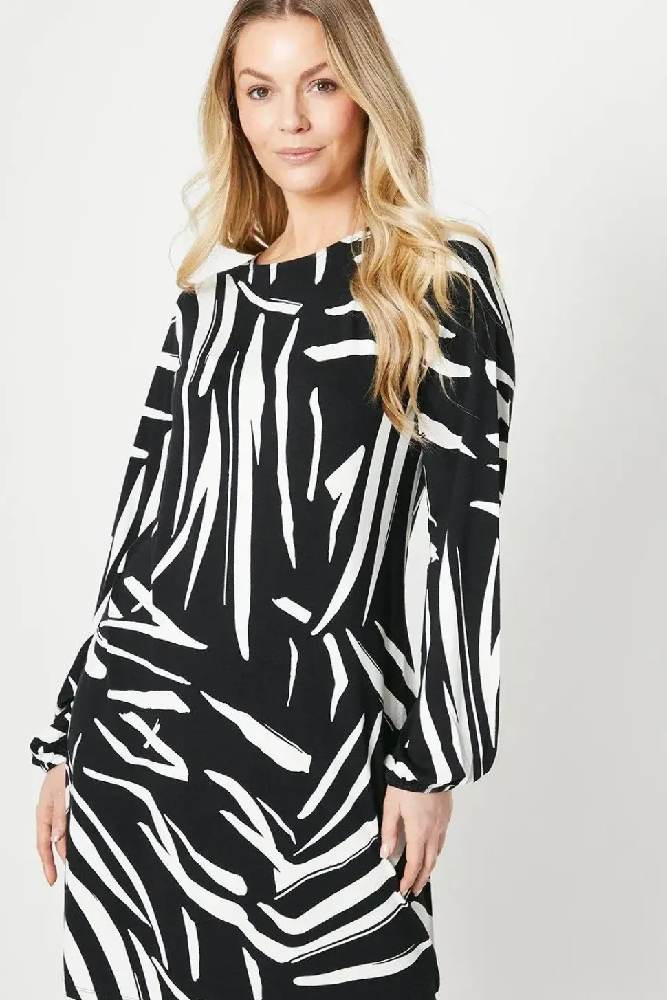 Printed Jersey Shift Dress