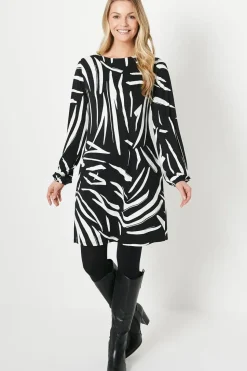 Printed Jersey Shift Dress