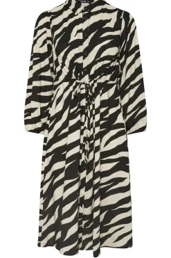 Printed Long Sleeve Shirt Dress