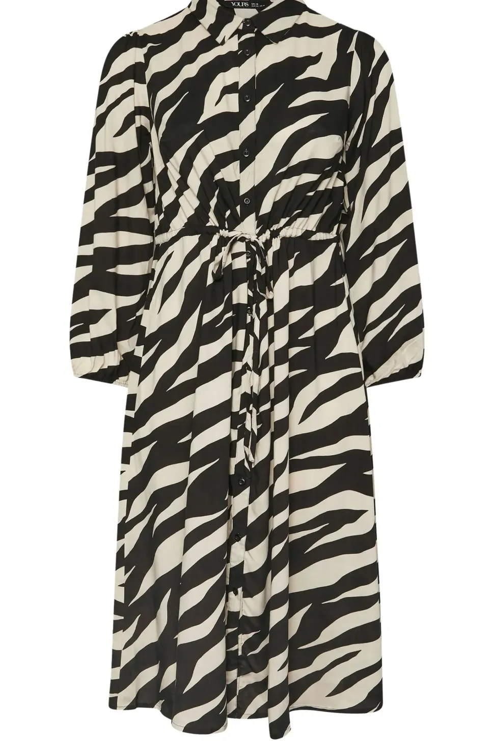 Printed Long Sleeve Shirt Dress