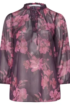 Printed Metallic Blouse