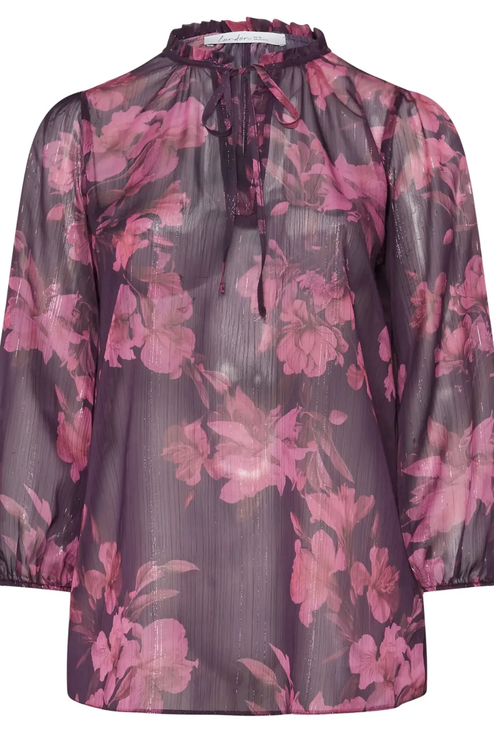 Printed Metallic Blouse