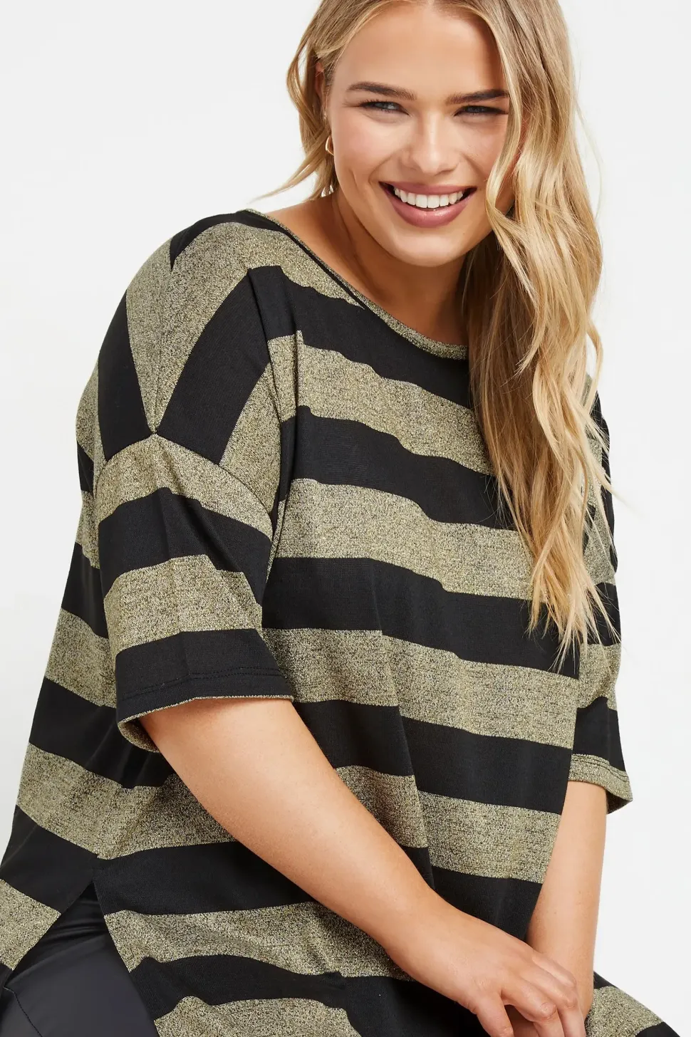 Printed Metallic Top