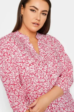 Printed Pintuck Blouse