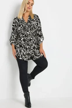 Printed Pintuck Blouse
