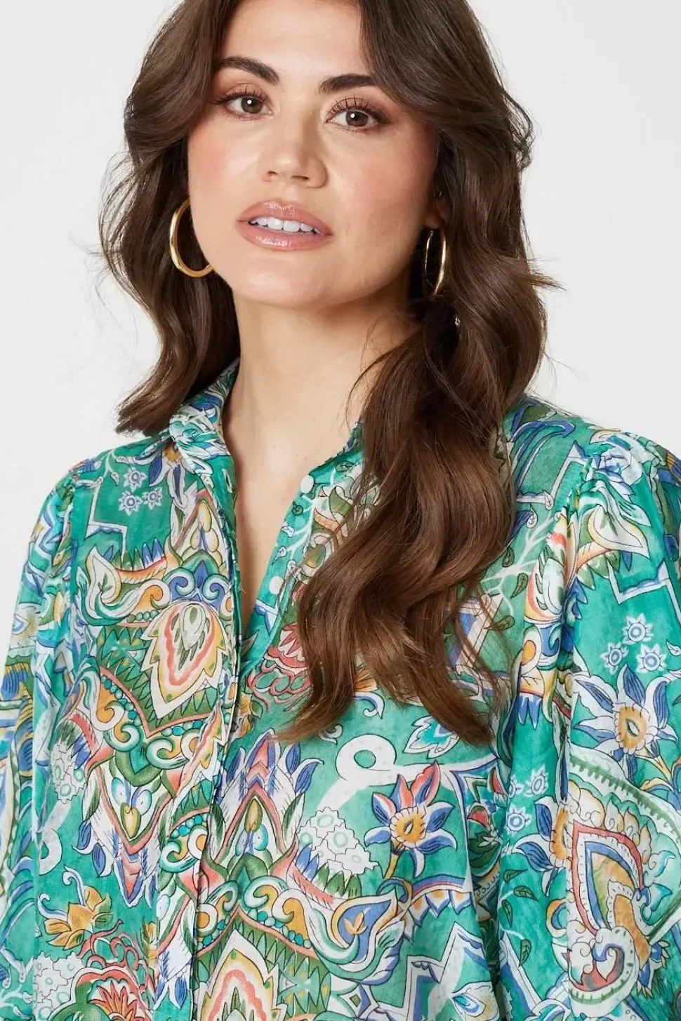 Printed Puff 1/2 Sleeve Shirt