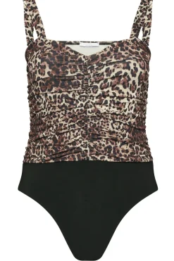 Printed Ruched Bodysuit