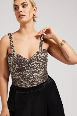 Printed Ruched Bodysuit