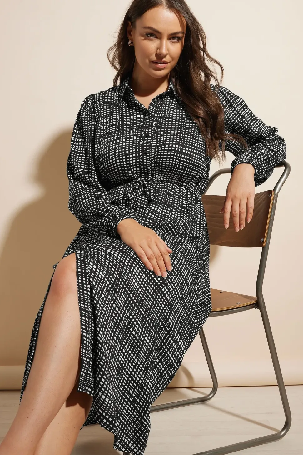 Printed Shirt Dress