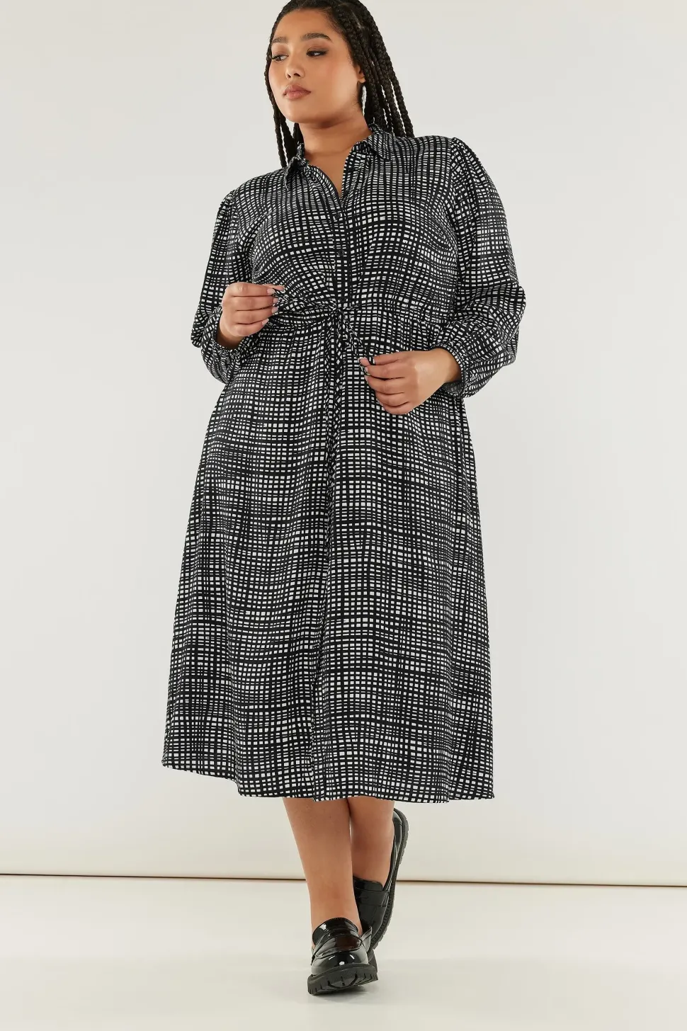 Printed Shirt Dress