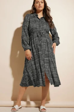 Printed Shirt Dress