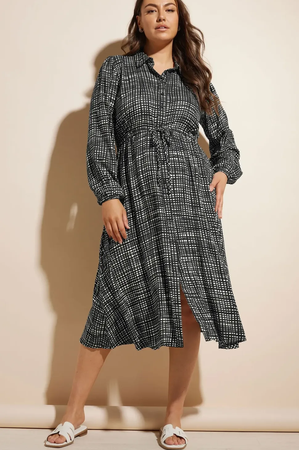 Printed Shirt Dress