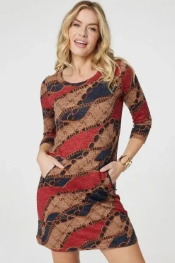 Printed Short Hem Tunic Dress