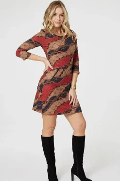 Printed Short Hem Tunic Dress