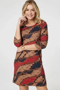 Printed Short Hem Tunic Dress
