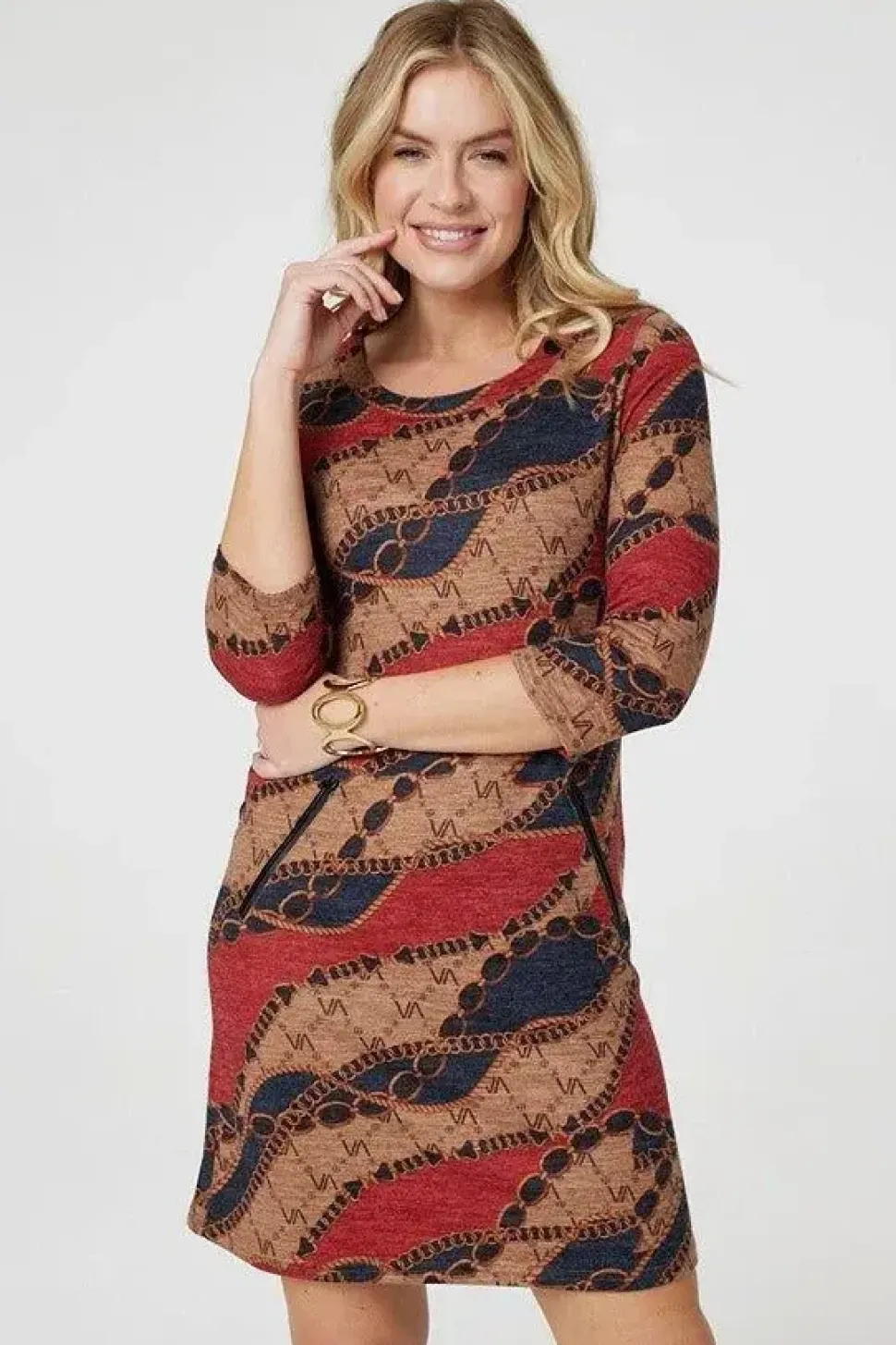Printed Short Hem Tunic Dress