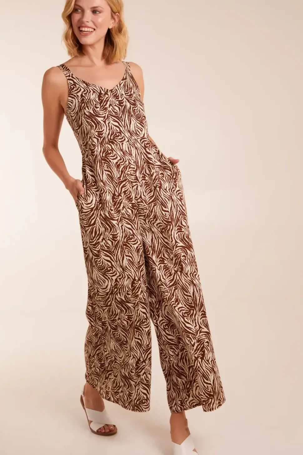 Printed Side Pocket Jumpsuit