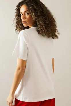 Printed Slogan Relaxed T-Shirt