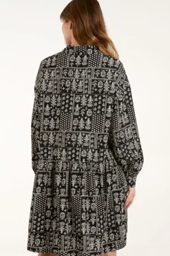 Printed Smock Shirt Dress