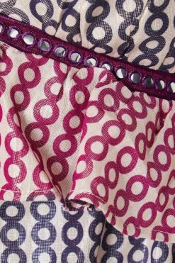 Printed Strap Detail Tiered Maxi Dress