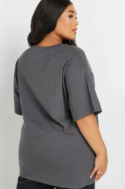 Printed Stud Embellished T-Shirt