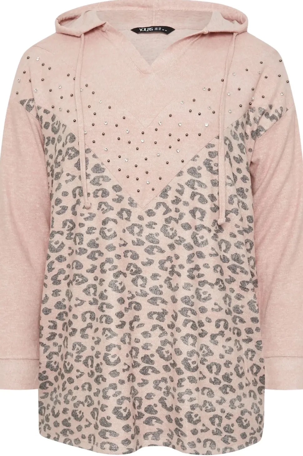Printed Stud Hoodie