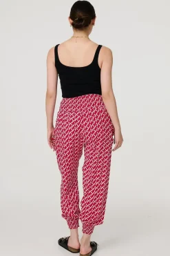 Printed Tapered Harem Trousers