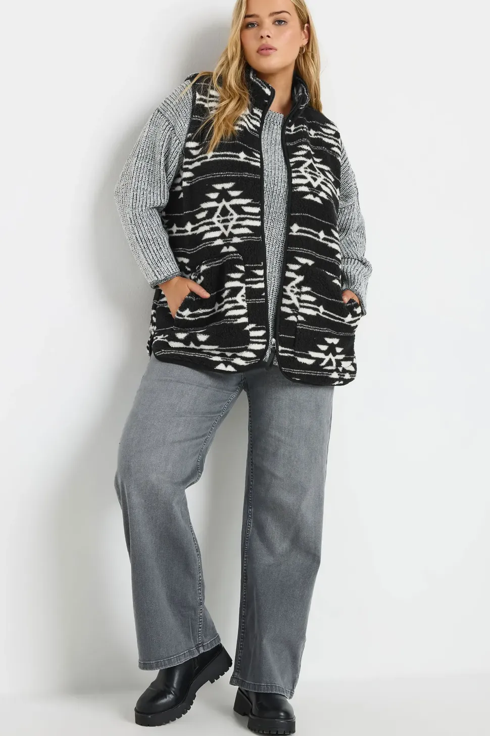 Printed Teddy Borg Gilet