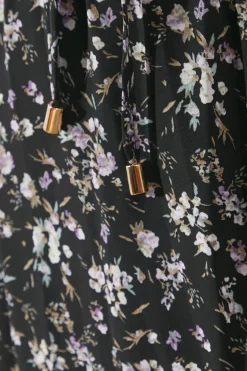 Printed Tie Detail Maxi Dress