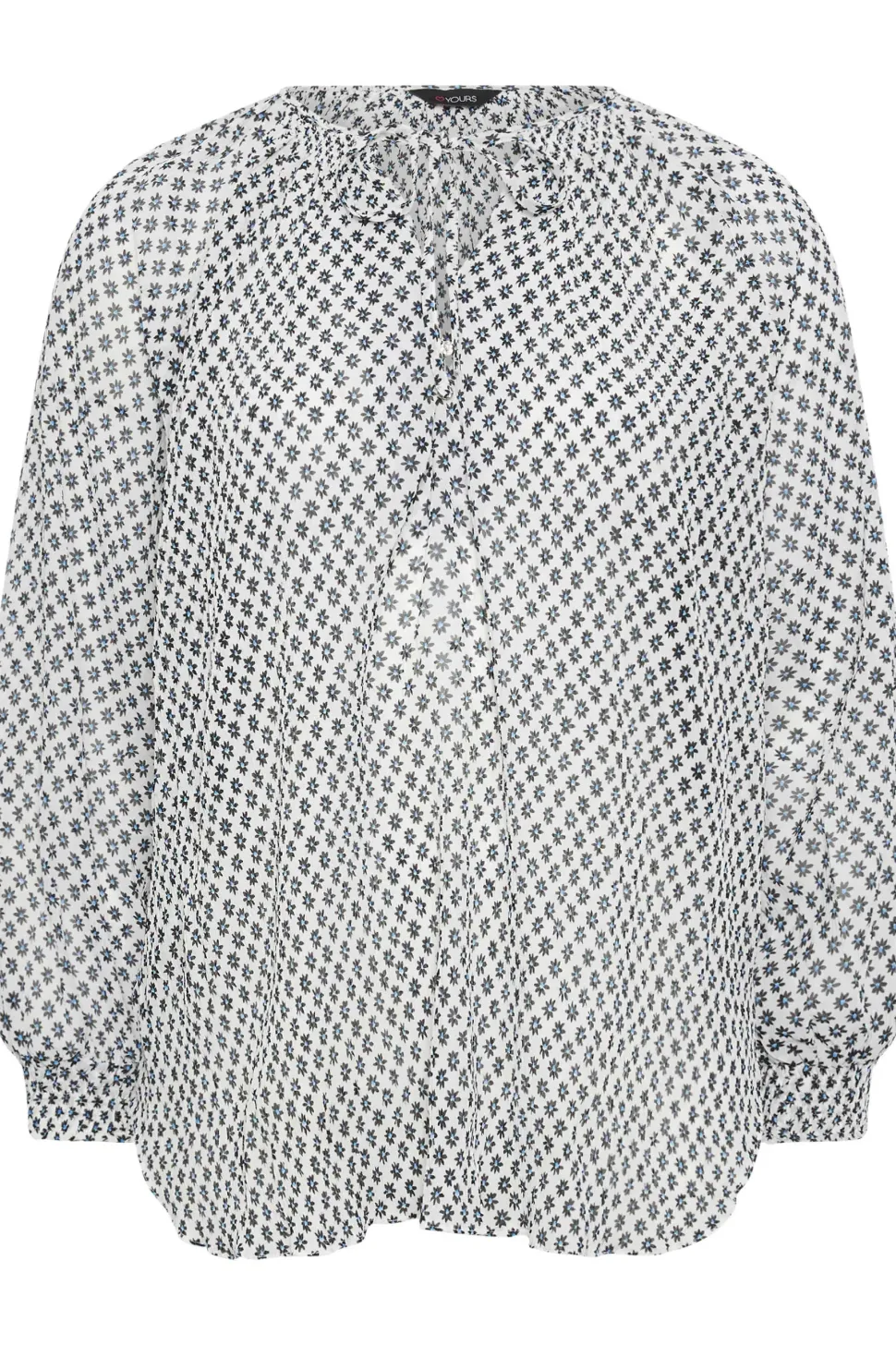 Printed Tie Neck Blouse